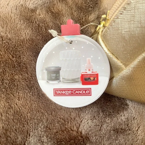 NWT YANKEE CANDLE GIFT SET ZIPPERED GOLD BAG/TOTE - Picture 5 of 8